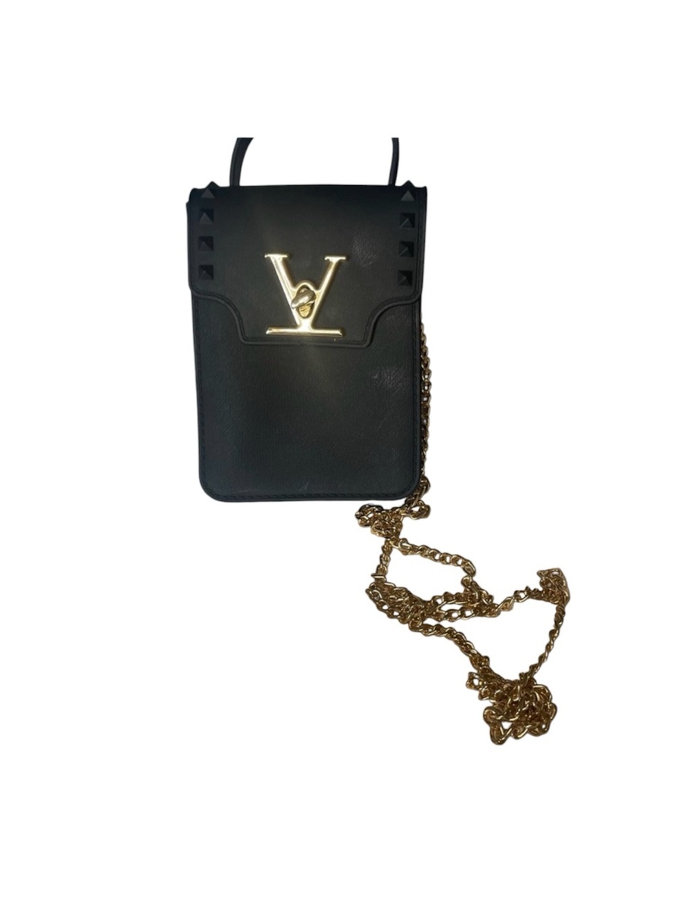 Mini Messenger Jelly Black with Gold crossbody bag